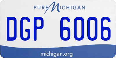 MI license plate DGP6006