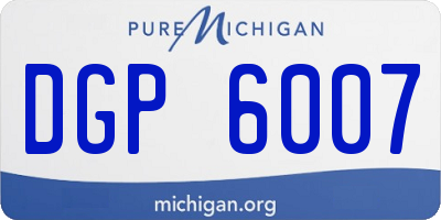 MI license plate DGP6007