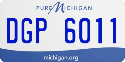 MI license plate DGP6011
