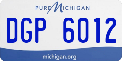 MI license plate DGP6012