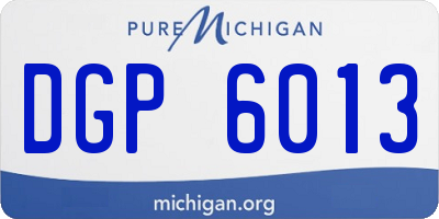 MI license plate DGP6013