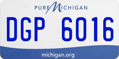 MI license plate DGP6016