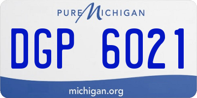 MI license plate DGP6021