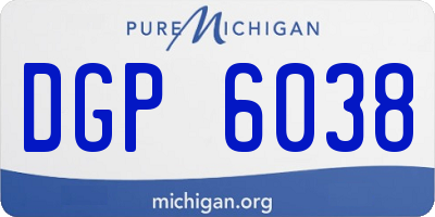 MI license plate DGP6038