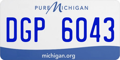 MI license plate DGP6043