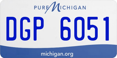 MI license plate DGP6051