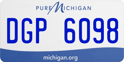 MI license plate DGP6098