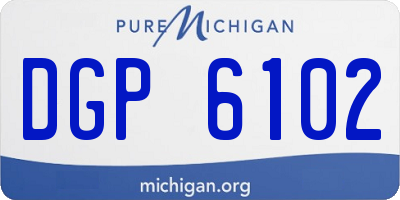 MI license plate DGP6102