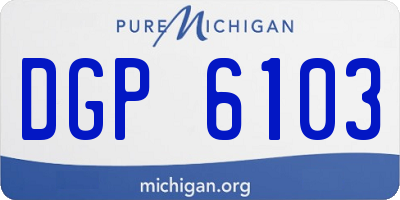 MI license plate DGP6103