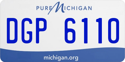 MI license plate DGP6110