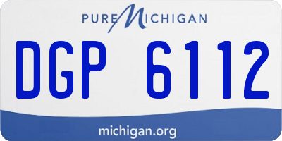 MI license plate DGP6112