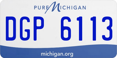 MI license plate DGP6113