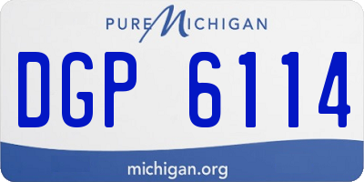 MI license plate DGP6114