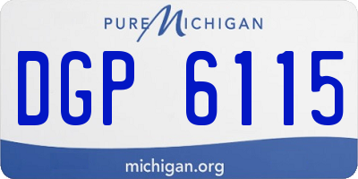 MI license plate DGP6115