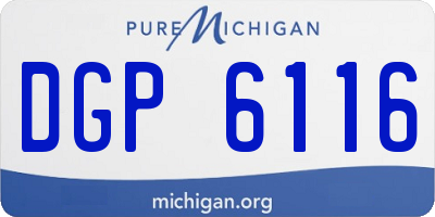 MI license plate DGP6116
