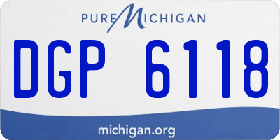 MI license plate DGP6118