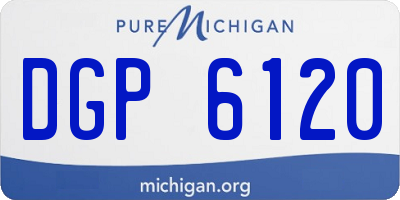 MI license plate DGP6120