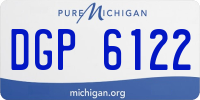 MI license plate DGP6122
