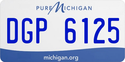 MI license plate DGP6125