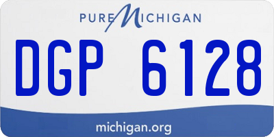 MI license plate DGP6128