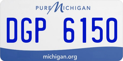 MI license plate DGP6150