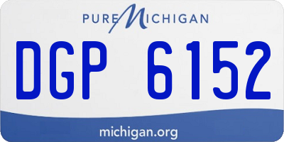 MI license plate DGP6152