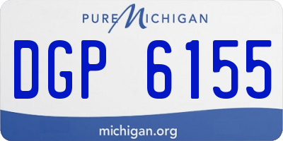 MI license plate DGP6155