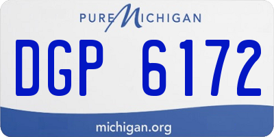 MI license plate DGP6172