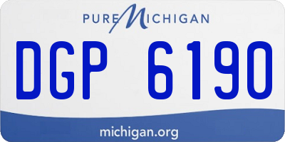 MI license plate DGP6190
