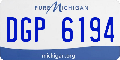 MI license plate DGP6194