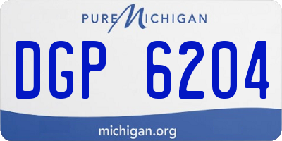 MI license plate DGP6204