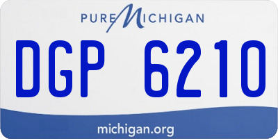 MI license plate DGP6210
