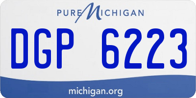 MI license plate DGP6223