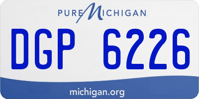 MI license plate DGP6226