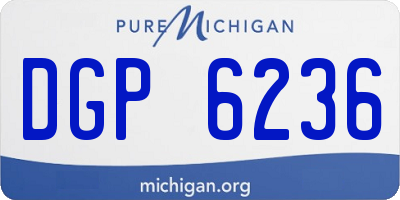 MI license plate DGP6236