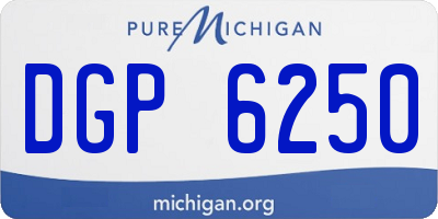 MI license plate DGP6250