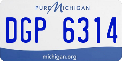 MI license plate DGP6314