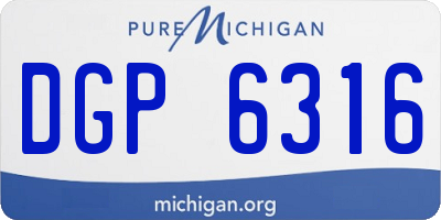 MI license plate DGP6316