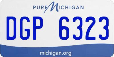 MI license plate DGP6323
