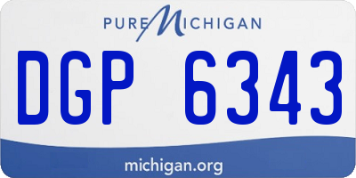 MI license plate DGP6343