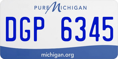 MI license plate DGP6345