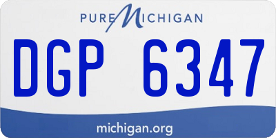 MI license plate DGP6347