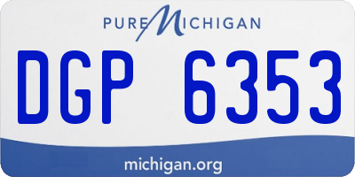 MI license plate DGP6353