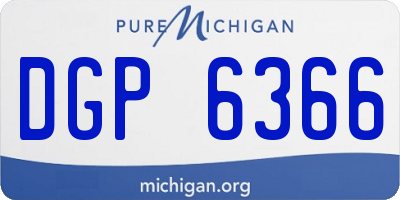 MI license plate DGP6366