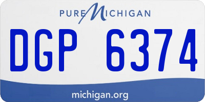 MI license plate DGP6374