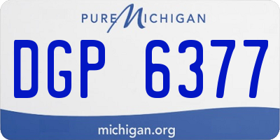 MI license plate DGP6377
