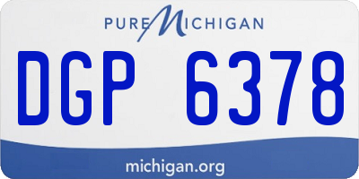 MI license plate DGP6378
