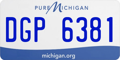 MI license plate DGP6381