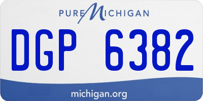 MI license plate DGP6382