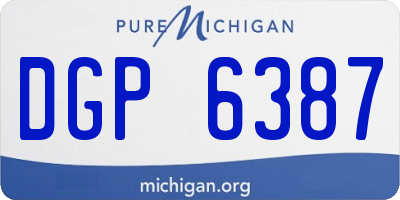 MI license plate DGP6387